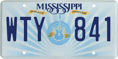 MS license plate WTY841