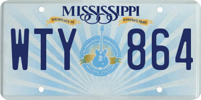 MS license plate WTY864