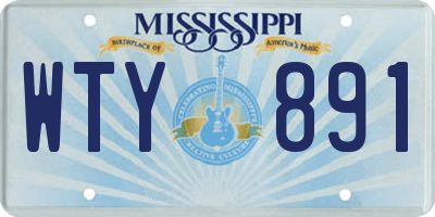 MS license plate WTY891