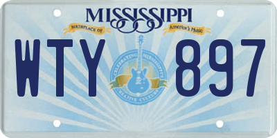 MS license plate WTY897