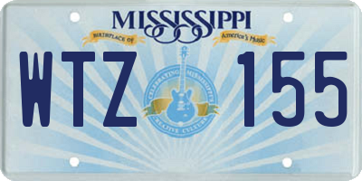 MS license plate WTZ155