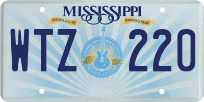 MS license plate WTZ220