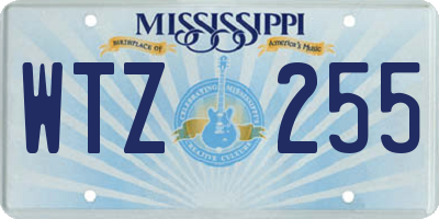 MS license plate WTZ255