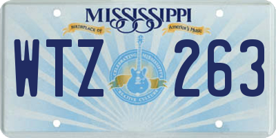 MS license plate WTZ263