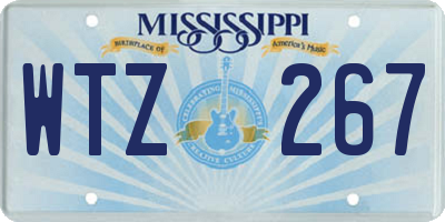 MS license plate WTZ267