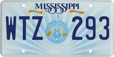 MS license plate WTZ293