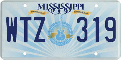 MS license plate WTZ319