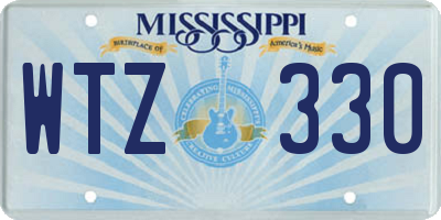 MS license plate WTZ330