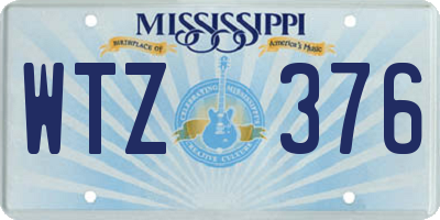 MS license plate WTZ376