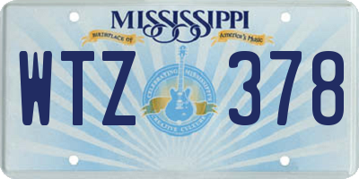 MS license plate WTZ378