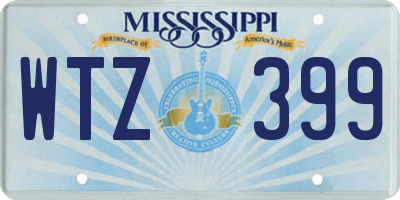 MS license plate WTZ399