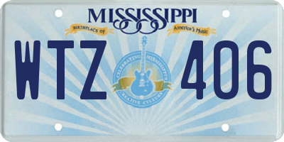 MS license plate WTZ406