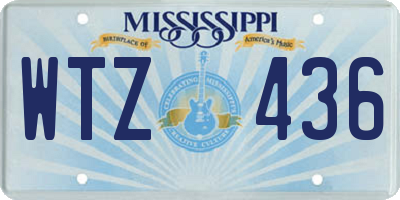 MS license plate WTZ436