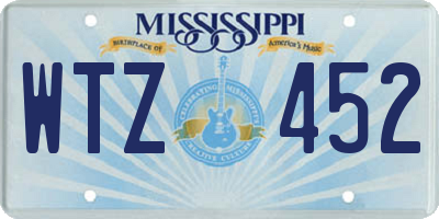 MS license plate WTZ452