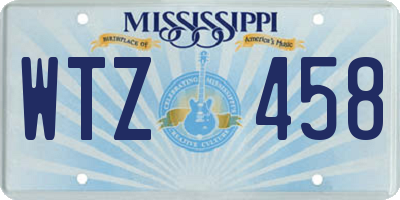 MS license plate WTZ458