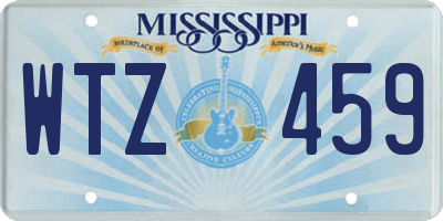 MS license plate WTZ459