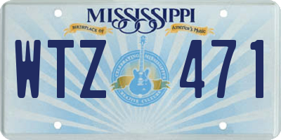 MS license plate WTZ471