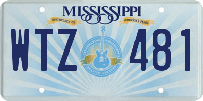 MS license plate WTZ481