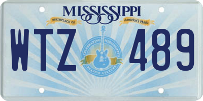 MS license plate WTZ489