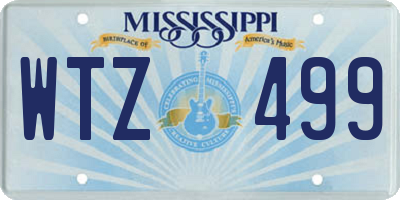 MS license plate WTZ499