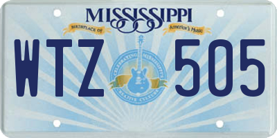 MS license plate WTZ505