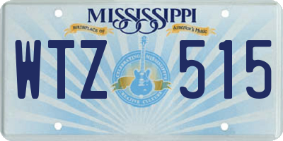 MS license plate WTZ515