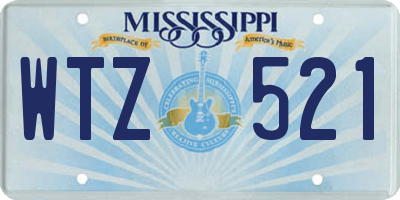 MS license plate WTZ521