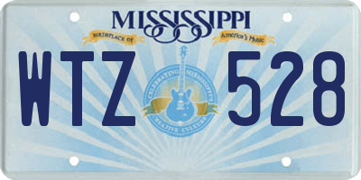 MS license plate WTZ528