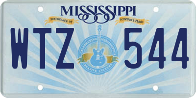 MS license plate WTZ544