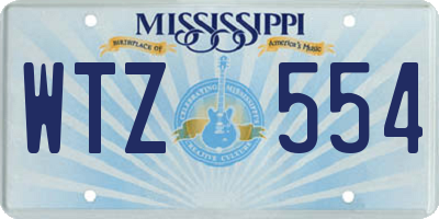 MS license plate WTZ554