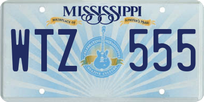MS license plate WTZ555