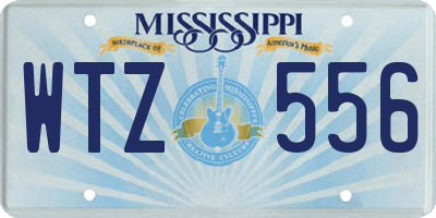 MS license plate WTZ556