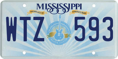 MS license plate WTZ593