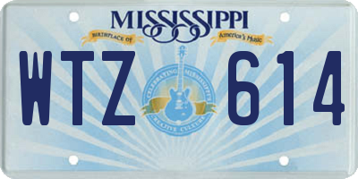 MS license plate WTZ614