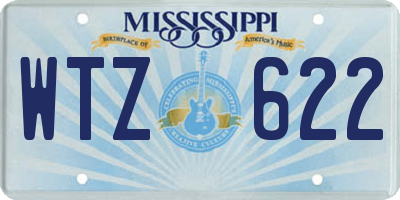 MS license plate WTZ622