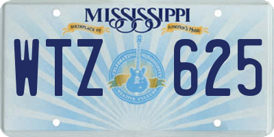 MS license plate WTZ625