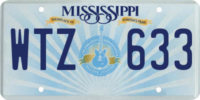 MS license plate WTZ633