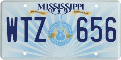 MS license plate WTZ656