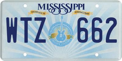 MS license plate WTZ662