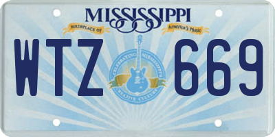 MS license plate WTZ669