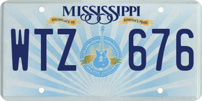 MS license plate WTZ676
