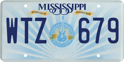 MS license plate WTZ679