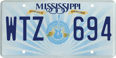 MS license plate WTZ694
