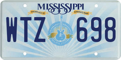 MS license plate WTZ698