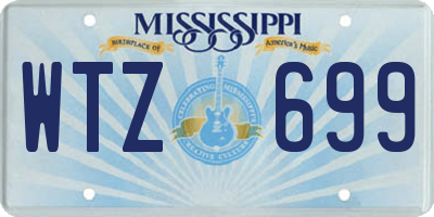 MS license plate WTZ699