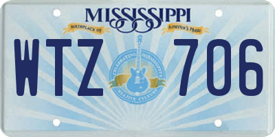 MS license plate WTZ706