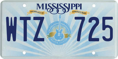MS license plate WTZ725