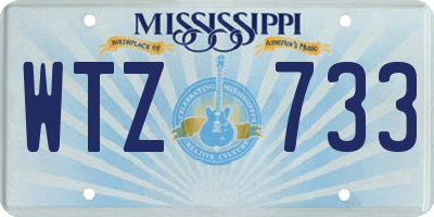 MS license plate WTZ733
