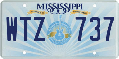 MS license plate WTZ737