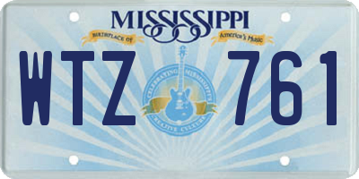 MS license plate WTZ761